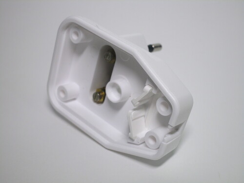 The inside of the rewireable Europlug.