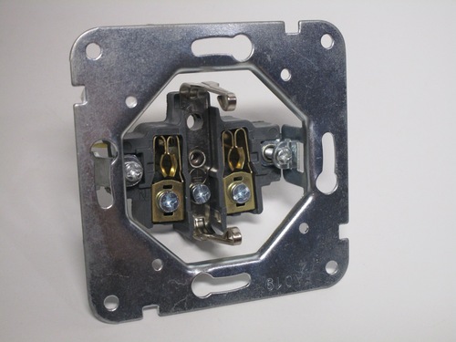 View of the terminals on the socket with screws.