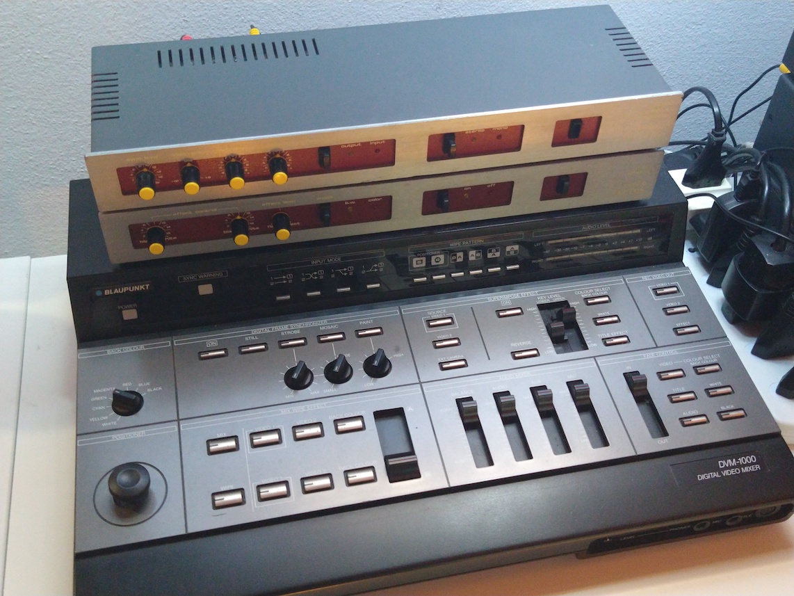 A front view of the (rebranded as Blaupunkt) Panasonic WJ-MX10 video mixer.